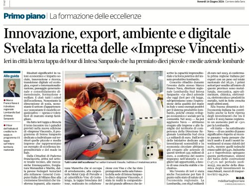 Corriere della Sera - Imprese Vincenti - Cittadini spa